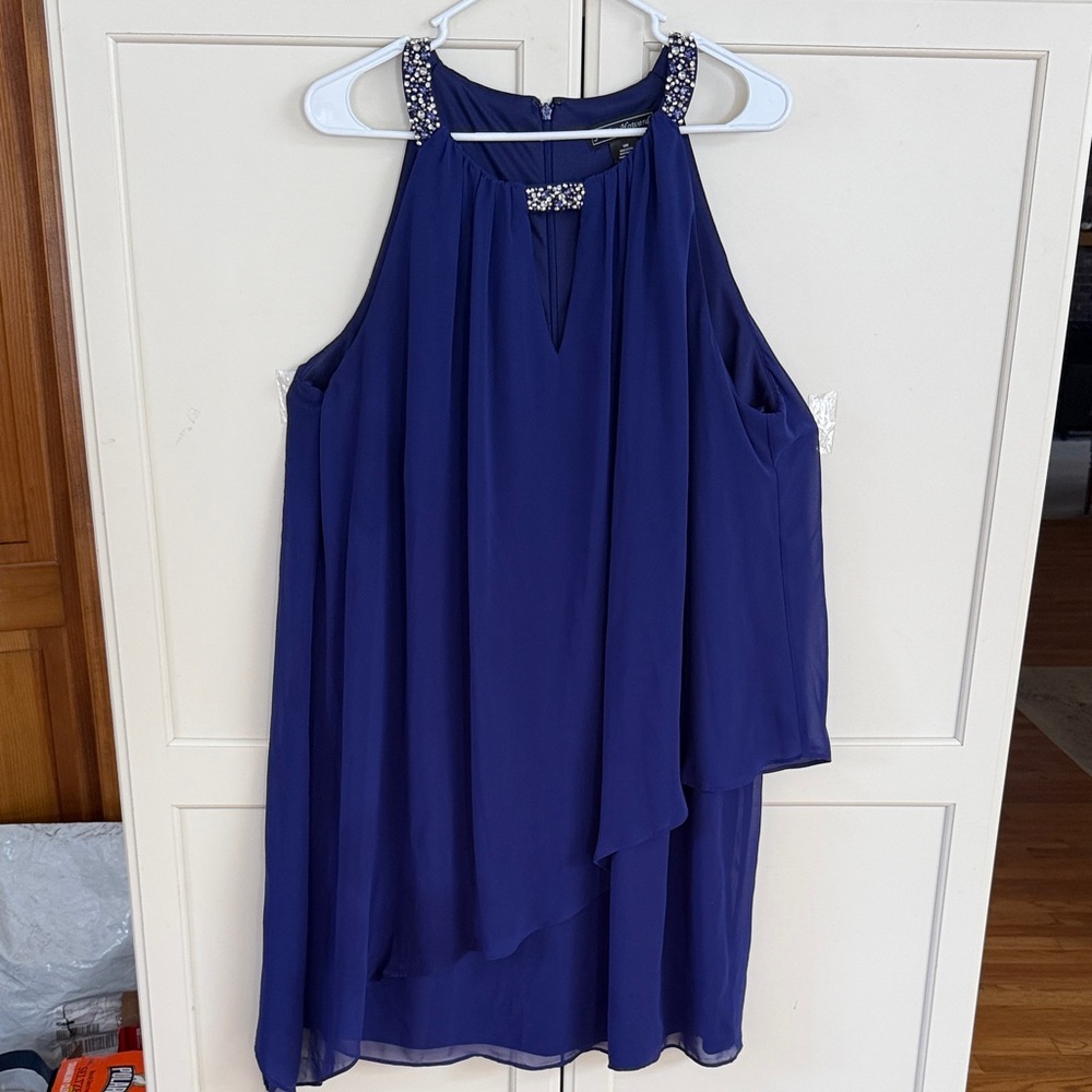 Jessica Howard Royal Blue Embellished Midi Dress